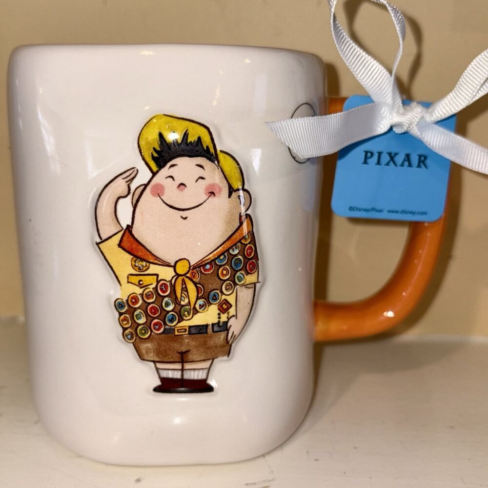 Rae Dunn x Disney Pixar UP Mug Russell 'Wilderness Explorer' Double Sided NWT